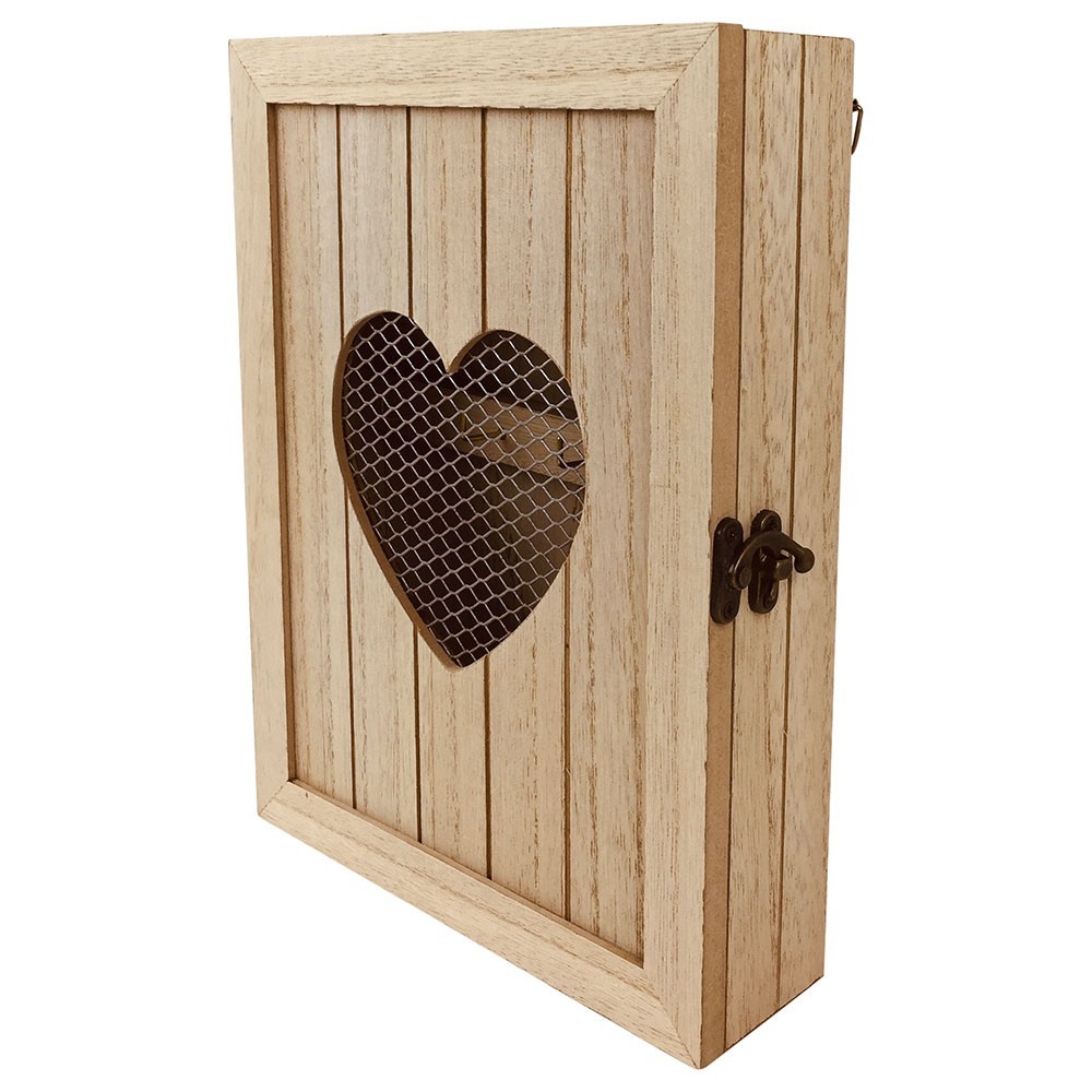 Armoire à clé murale en bois rustique avec c ur 26cm Livraison rapide