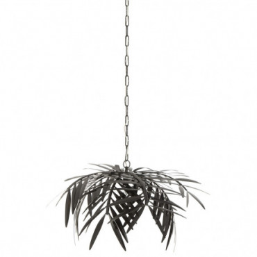 Chandelier Feuille Metal Noir