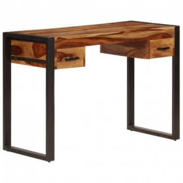 Bureau avec 2 tiroirs en bois de Sesham 110x50x77cm