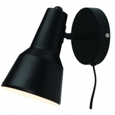 Lampe murale Valencia Fer Noir 20cm