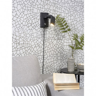 Lampe murale Zurich LED Fer Noir 14cm