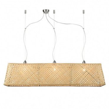 Lampe suspendue Komodo straight Bambou/Fer 250cm