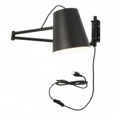 Lampe murale Brisbane Fer Noir 26cm