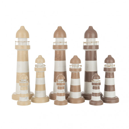 Phare Alabasia Bois Marron/Blanc Grande Taille