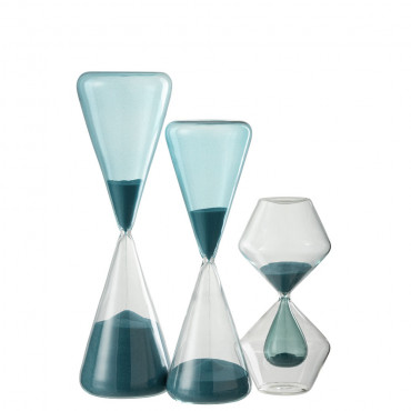 Sablier Verre Bleu Grande Taille