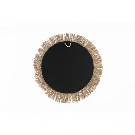 Miroir Alan Rond Coquillages Raphia Naturel Grande Taille