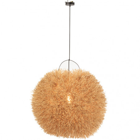 Lampe Suspendue Kate Ronde Rotin Naturel Taille Moyenne