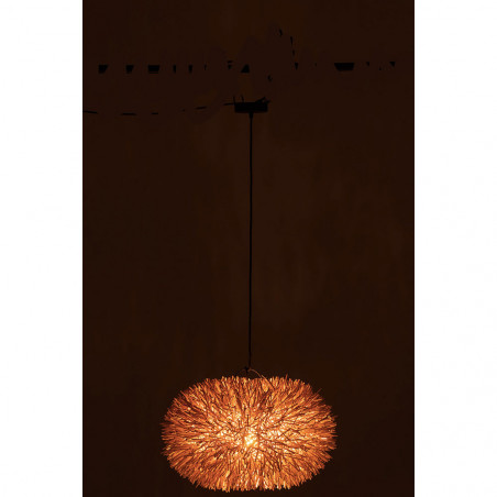 Lampe Suspendue Ou Abat-Jour Sharon Ovale Rotin Naturel Petite Taille