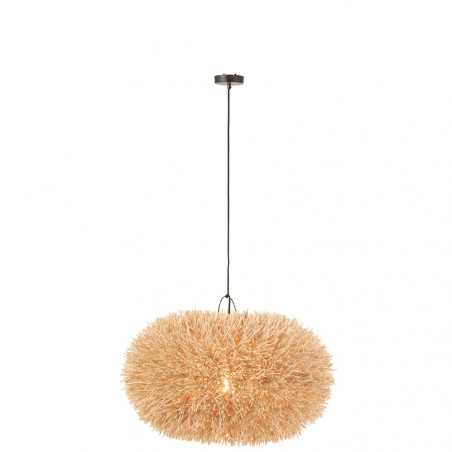 Lampe Suspendue Ou Abat-Jour Sharon Ovale Rotin Naturel Taille Moyenne