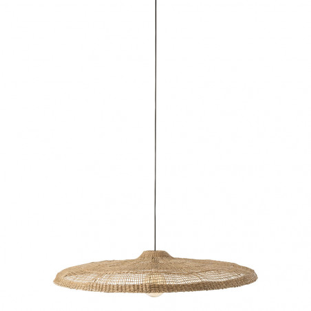 Lampe Suspendue Ronde Et Plate Zostere Naturel