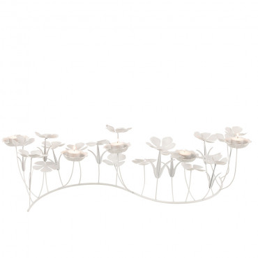 Decoration Fleurs Metal Blanc Grande Taille