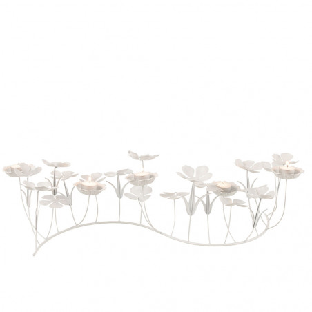 Decoration Fleurs Metal Blanc Grande Taille