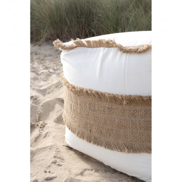 Pouf Marie Cotton / Jute Blanc