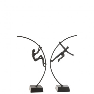 Figurines Acrobates Aluminium Noir