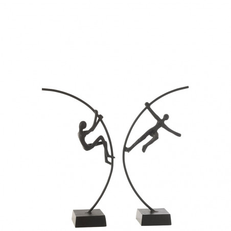 Figurines Acrobates Aluminium Noir