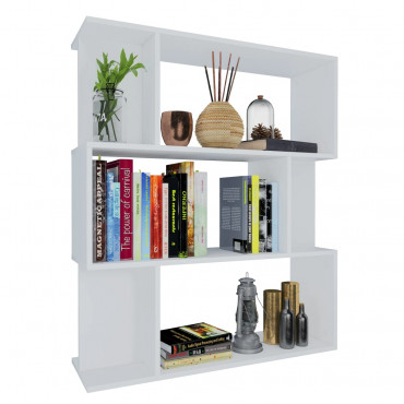 Bibliothèque/Séparateur De Pièce En Aggloméré Blanc Hauteur 96cm