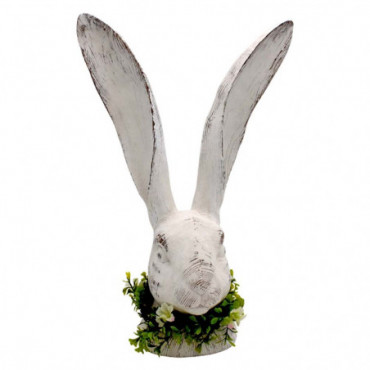 Tête De Lapin Avec Couronne Blanc/Vert