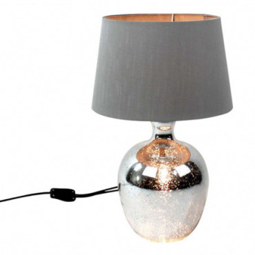 Lampe De Table Fiorella Argent 2 X E14 Hauteur 51Cm