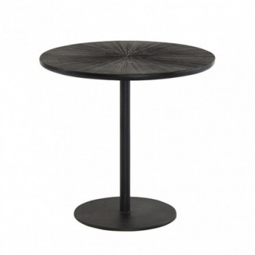 Table basse en bois de manguier noir D50cm Ubu