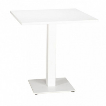 Table carrée extérieure en aluminium blanc L70cm Long Island