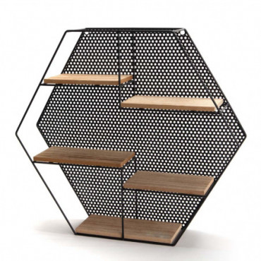 Etagere Murale Hexagone