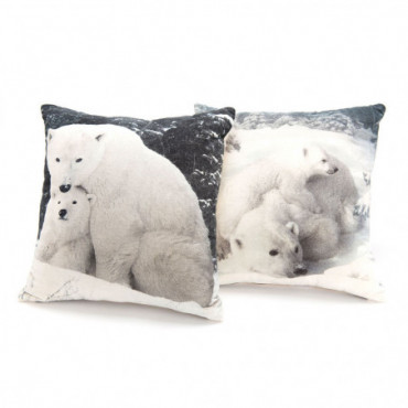 Coussin Famille Ours x2 45X45