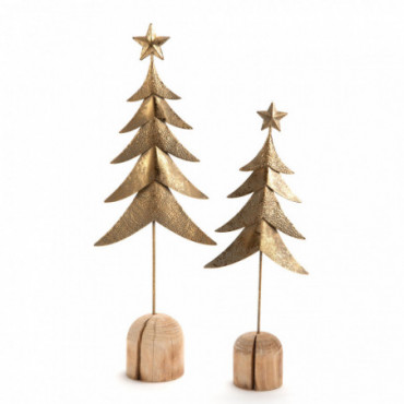 Sapins Metal Dores x2