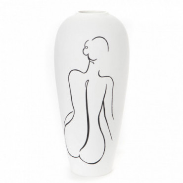 Vase Femme Blanc Mate