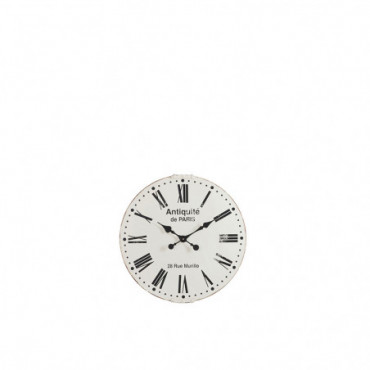 Horloge Antiquite De Paris Metal Blanc/Noir Petit