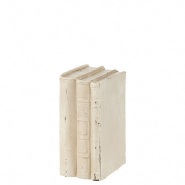 Livres Deco Poly Blanc Petit