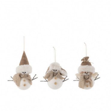 Suspension Pere Noel+Bonnet Polyfoam Blanc/Naturel