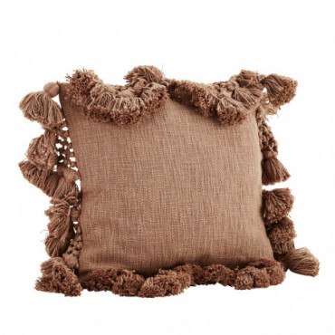 Housse De Coussin Avec Pompons 45X45Cm