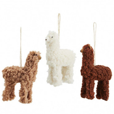 Lama Suspendu Blanc Cassé Camel Marron