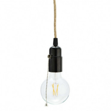 Suspension Lampe + Douille Avec Interrupteur 3 M Noir Blanc