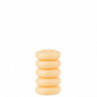 Bougie Macaron Jaune Clair L-10H