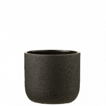 Cache-pot Rugueux Ceramique Noir X-Large