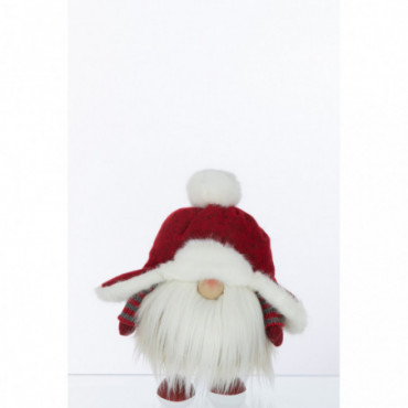 Pere Noel Chapeau Rond Polyester Rouge/Blanc S