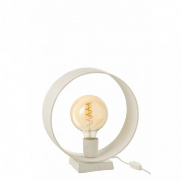 Lampe De Table Cercle Mat Blanc