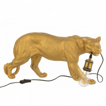 Lampe Puma Resine Or L