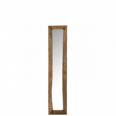 Miroir Mural Slim Bois Marron S