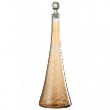 Carafe Tige Verre Or