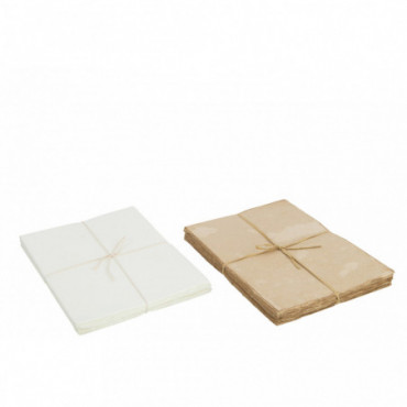 Papier Antique Papier Blanc/Beige L x2