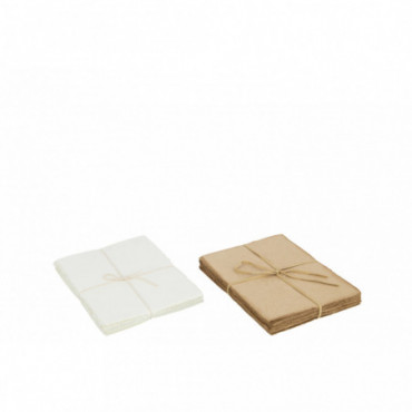 Papier Antique Papier Blanc/Beige S x2