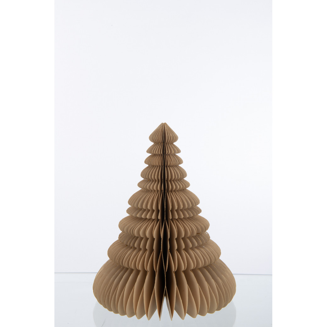 Sapin De Noel A Poser Pliant Papier Beige L Jline