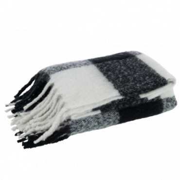 Plaid Tiles Polyester Black/White