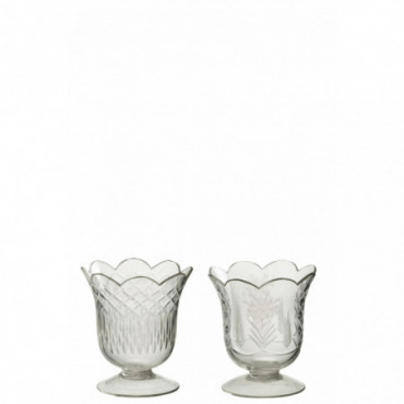 Vase Bien Verre Transparent S x2