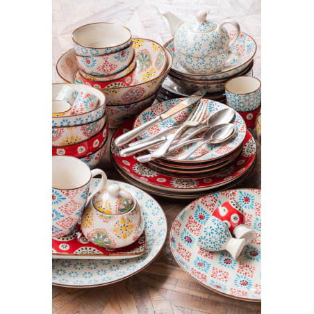 Set de 4 assiettes en céramique Bohemian Chehoma - 20cm