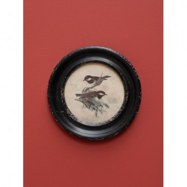 Oiseau décoratif sous cloche de verre - Colibri rouge Art Verrier