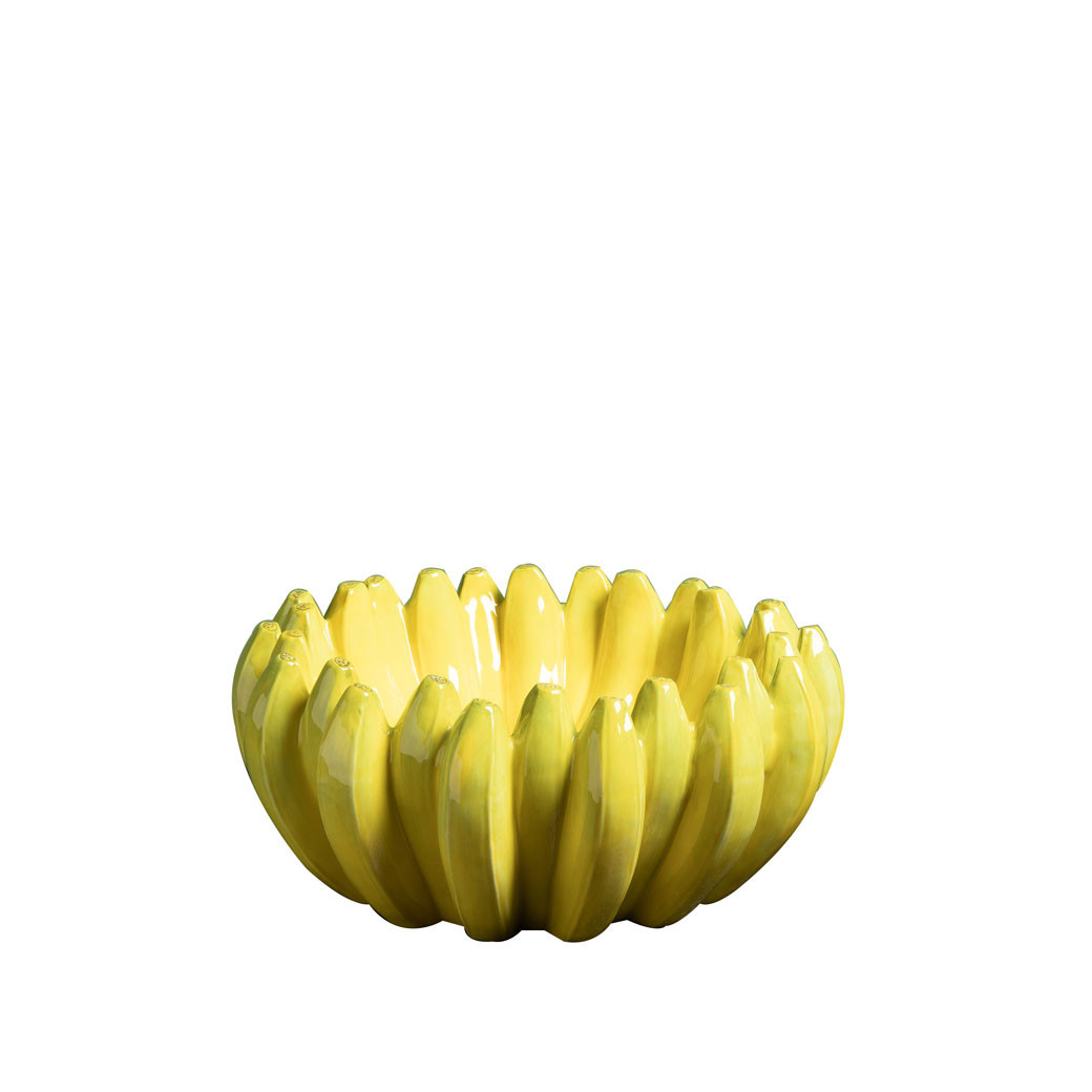 Corbeille à fruits - ø 25 x H 11.5 cm - Différents modèles - Jaune