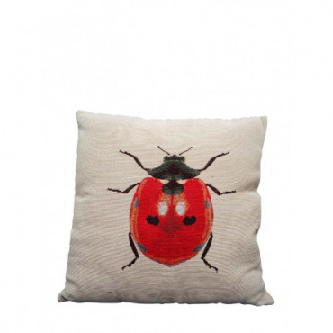 Coussin coccinelle 45x45